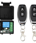 Waterproof 4 In 1 Fingerprint Access Control Kit With 600 Lbs Magnetic Lock in NC Mode with remotes and open control box.