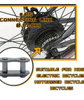Close-up of 8 Pack 415H Chain Master Links For 49Cc To 80Cc 2 Stroke Engines on bicycle gear