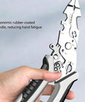 Heavy Duty Stainless Steel Wire Strippers And Cutting Pliers With Precision Notches for ergonomic grip and reduced hand fatigue.