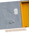 Heavy Duty Waterproof Junction Box For Outdoor Electrical Circuits With UV Resistant Plastic Enclosure mounted on a gray wall.