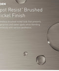 Spot Resist Brushed Nickel finish showing water resistance and sleek look, complementing the Wellton No-Fuss One-Handle Bathroom Faucet.