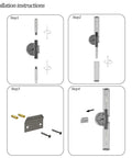 Installation steps for Battery Operated Wireless Wall Sconces With Remote 2 Pack Gold Dimmable Glass Wall Lights