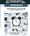 Cover of Management Toolkit Workbook with clock and productivity icons.