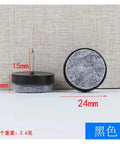 Top Shelf Black Chair Leg Floor Protectors 30 Pack Heavy Duty Felt Pads showing 24mm size with measurement details.