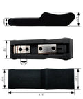 Flexible Rubber Draw Latch For Boat Coolers Soft Durable Replacement Kit Two Pack with dimensions and metal components visible.