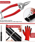 Heavy Duty Zip Tie Gun Kit With 300 Stainless Steel Zip Ties, 100 Each Of 7.8, 12, And 15.7 Inch, industrial scissors.