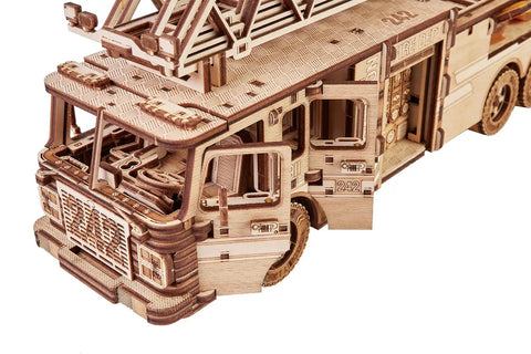 Rescue Firetruck 3D Wooden Puzzle Kit For Adults Build Your Own Hands On Realistic Wood Fire Engine Model 636 Pieces No Glue Needed With Illustrated Step By Step Guide, wooden fire engine model