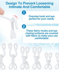 36 Pairs Hook And Eye Closures Kit For Clothing And Bras White Metal Fasteners In 2cm 2.8cm And 3.5cm Sizes 12 Pairs Each Diy Sewing Craft For Garments And Alterations
