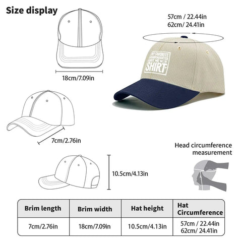 Women Breathable Cap With Front Artwork Lightweight Soft Super Comfy Fit size display and measurements diagram