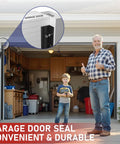 23 Ft Garage Door Weather Stripping Kit Top And Sides Heavy Duty TPE Seal Weatherproof Insulation reduces drafts dust and moisture