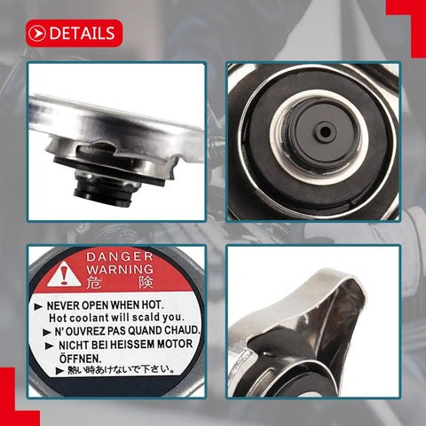 Detailed view of Honda radiator cap fits Accord Civic CRV Odyssey and more models leak proof seal durable metal cap easy replacement