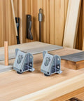 Adjustable Heavy Duty Furniture Leveling Feet With PVC Pads And Cold Rolled Steel Non Slip Floor Protectors For Chairs And Tables And Cabinets Sidemount Installation For Stable Even Surfaces On Uneven Floors, pair on wood surface