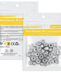 50 Pieces Nylon Insert Hex Lock Nuts Size 8 32 Threads A2 304 Stainless Steel Self Locking Nuts in packaging