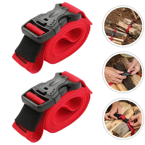 Two Pack Heavy Duty Nylon Packing Straps With Quick Release Buckle 1.5m Adjustable Outdoor Luggage Tie-Downs For Camping And Travel Gear