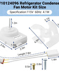 Condenser Fan Motor Kit For Fridge DIY Friendly Easy Install Includes Fan Motor Blade Wire Harness And Screws