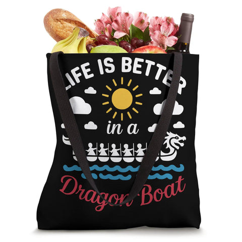 Dragon Boat Racing Paddler Tote Bag For Dragonboating Enthusiasts And Paddling Teams A Durable Everyday Carryall For Men And Women
