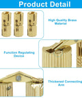 12 Pack 8 Mm Hidden Brass Barrel Hinges for Furniture and Jewelry Boxes with 180 Degree Opening Angle Durable Concealed Hinges close-up view