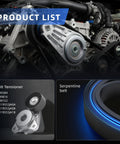 Serpentine Belt Drive Tensioner Kit For Nissan Altima Maxima Murano Pathfinder Quest 2013 Through 2020 And Infiniti JX35 QX60 2014 Through 2020 Replace 39384 Easy Install Belt Tensioner Assembly With Durable Components No Brainer Fit For Quick Replacement