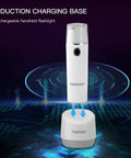 3 Pack Emergency Flashlight And Night Light Kit showing rechargeable LED flashlight on induction charging base
