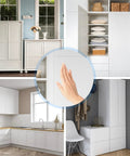 Slick Six Pack Push To Open Cabinet Latches With Integrated Magnetic Springs for sleek white kitchen cabinets and drawers.