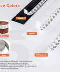 Five color options of 26 Feet Silicone Door Seal Strip For Doors And Windows Weather Stripping Tape Draft Stopper Adhesive Seal shown.