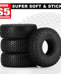 XHX 0.7 Inch Pin Tires 40x14mm For 1 To 30 Scale Axial SCX30 RC Car With Soft Sticky S5 Compound And Silicone Rubber Inserts TI07 40 14
