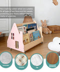 One Inch Tiny Caster Wheels Set Four Heavy Duty Swivel Plate Casters With Brakes visible under children's bookshelf on various floors