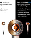 Comparison of Dyson Supersonic and Nural Smart Hair Dryer With No Heat Damage, 5 Attachments, and Scalp Health Mode