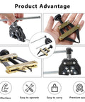 Roller Chain Breaker Kit With Holder Puller Cutter For Motorcycle Bicycle Go Kart And ATV Chains 0.25 To 0.75 Inch Pitch Replacement Disassembly Tool For Fast DIY Maintenance showing tool components, including breaker, puller, and cutter.