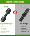 Upgrade locked design comparison in 1/2 Inch Drip Irrigation Fittings Kit, 20 Piece DIY Set For Barbed Tees End Caps Valves Elbows Reducing Tees And Connectors