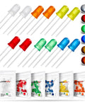 Dope 60 Pack Of 5mm LED Diodes Set With Diffused Round Lens For Electronics Projects 3V 20mA Lighting Bulbs Assorted Colors