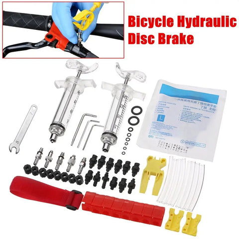 Mineral Oil Bicycle Hydraulic Disc Brake Bleed Kit For All Major Series Shimano Magura Tektro Zoom CSC Echo Giant HS33 Nutt Cycling Pro Kit Compatible With Louise Marta And Other Major Disc Brake Systems
