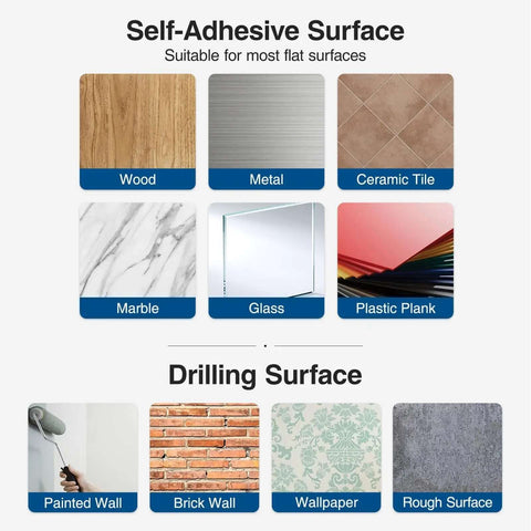 Surfaces for Stainless Steel Paper Towel Holder With Self Adhesive Or Drilling Mount Brushed Nickel Finish.
