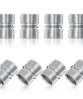 Heavy Duty Wire Shelving Pole Connectors And 8 Pack Coarse Thread Mounting Rods, zinc coated, durable for garage storage.