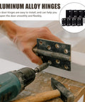 Heavy Duty Bathroom Door Hinges Black Lift Off Replacement Set 4 Pack for Interior Shower Installation