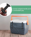 Cooler with 2 Pack T Handle Rubber Draw Latches 7.5 Inch Flexible Hood Latch Kit With Screws, shown on orange-handled cooler