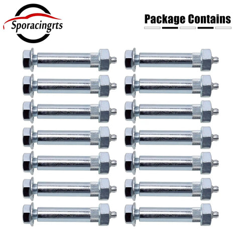 Heavy Duty 9/16 X 3 Inch Greaseable Trailer Axle Spring Bolts And Shackle Bolt Kit Built Tough For No Nonsense Hauls, 14 bolts