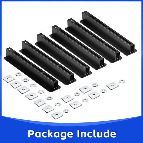 Six Pack Overhead Storage Rack For Garage Ceilings heavy-duty black iron racks with installation hardware package
