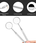 Stainless Steel Dental Mirror With Handle 6.5 Inch Angled 45 Degree Must Have Pro Grade Tool For Teeth Cleaning Plaque Check Mouth