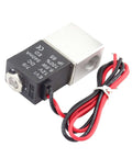 Quarter Inch DC 12V Two Way Normally Closed Solenoid Air Valve Stainless Steel Heavy Duty Electric Pneumatic Valve