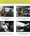 Installation steps for Two Pack Usb Car Seat Fans For A Chill Backseat Vibe With 360 Degree Rotatable Rear Cooling Blower.