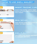 Steps to use 100 Pack Card Mailer Envelopes With Semi-Rigid Holders For Sleeved Or Toploaded Trading Cards, 7 By 4.35 Inch