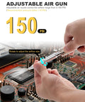 Using Two Pack Handy Adjustable Pocket Air Blow Gun Kit With M Style Coupler for electronics dust cleaning at 150 PSI