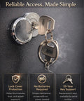 Close-up of mechanical lock and keys on 60 Minute Fireproof Safe For Home And Office That Keeps Your Stuff Safe, 23.69 Inch Tall Safe