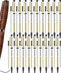 Colarr 20-piece 7mm Slimline pen kit components in gold and silver with a wood-turned brown pen body (left).