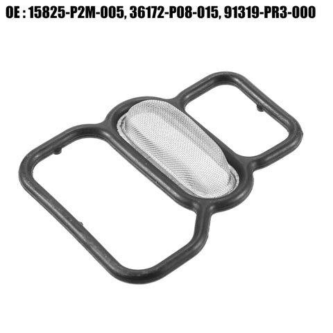 VTEC Solenoid Gasket Spool Valve Filter Screen Kit For Honda Civic With O Ring Pack Of 3 Black EZ Install Direct Fit Replacement Filters