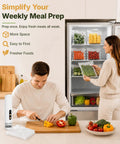 Handheld Food Vacuum Sealer Cordless Compact Sealer with 30 Reusable Bags in kitchen for easy meal prep with vegetables