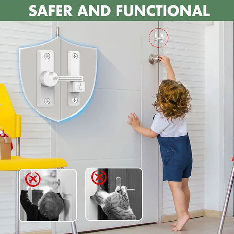 Heavy Duty Sliding Barn Door Lock And 90 Or 180 Degree Flip Latch In Sleek White Zinc Alloy, Rock Solid Security Hardware For Interior Doors Featuring No Fuss Setup And A Tight Grip, Pack Of Two Pieces Ready To Roll