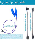 Alligator clip test leads, 30cm long, with male-to-male and male-to-female DuPont cables, labeled lengths, suitable for DIY projects