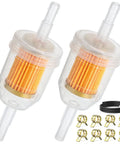 Premium 1/4 Inch Fuel Line Kit With Two Magnetic Filters And Eight Heavy Duty Clamps For Lawn Mowers Atvs Motorcycles Generators Tractors And Go Karts Small Engines Total Installation Solution No Guessing Needed two clear inline fuel filters, 1/4 inch hose, clamps